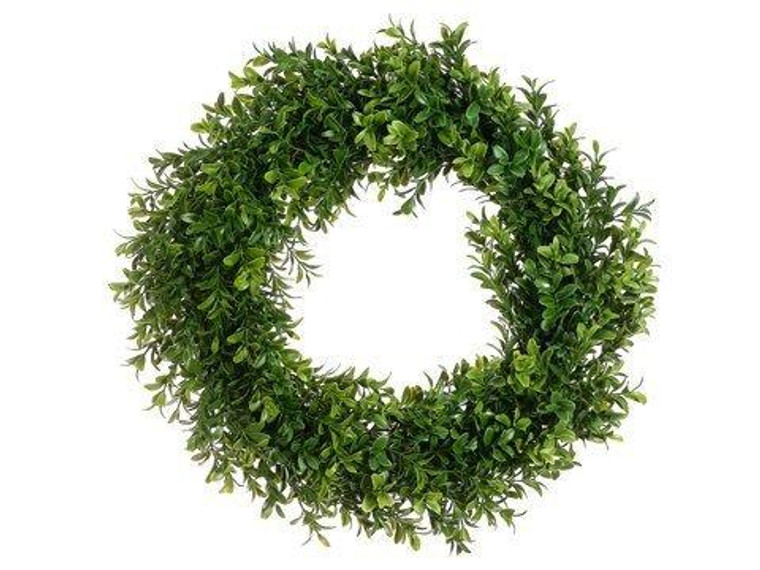 17" Boxwood Wreath Two Tone Green 6 Pieces PWB323-GR/TT