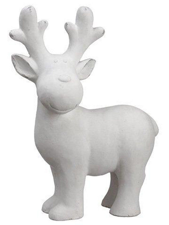16" Poly Resin Reindeer White XSI871-WH