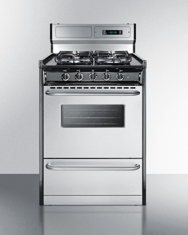 TTM63027BKSW 24" Wide Gas Range By Summit Appliances