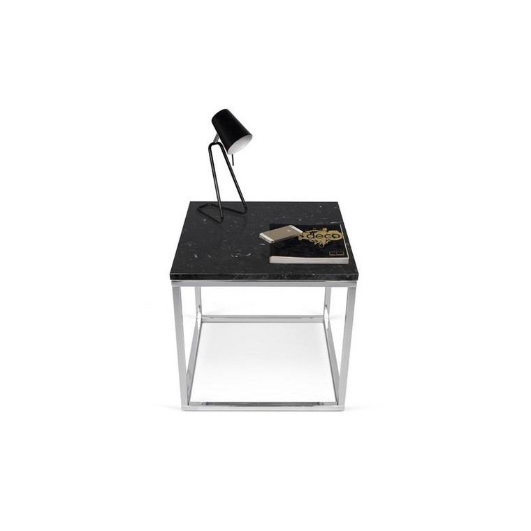 Temahome Prairie Square Black Marble End Table - 9500.625022