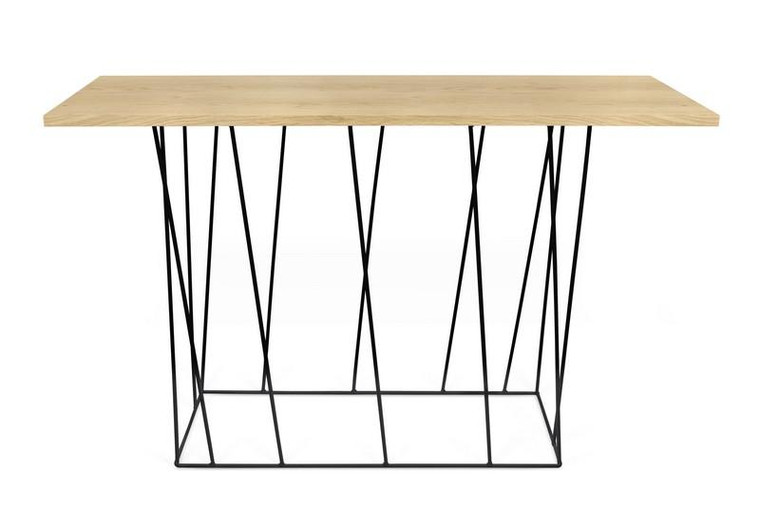 Temahome Helix Console Table - Oak/Black Lacquered Steel - 9500.626982