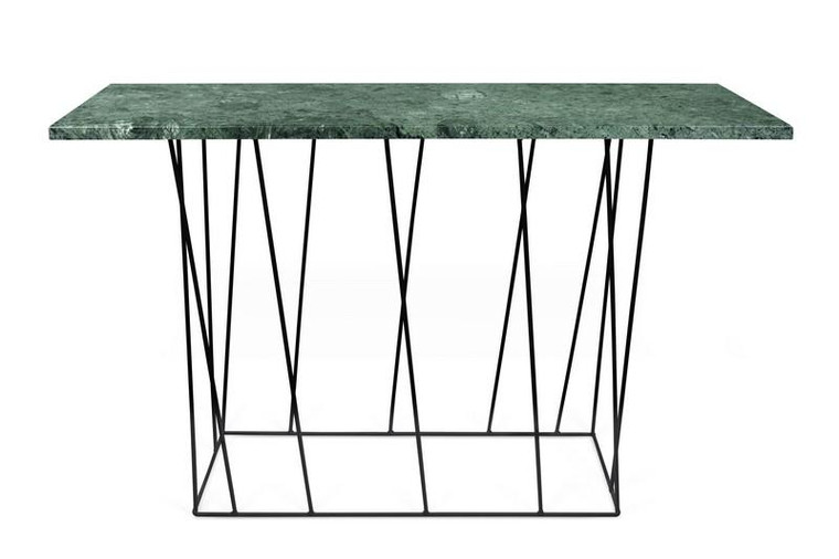 Temahome Helix Green Marble Console Table with Black Base - 9500.627484