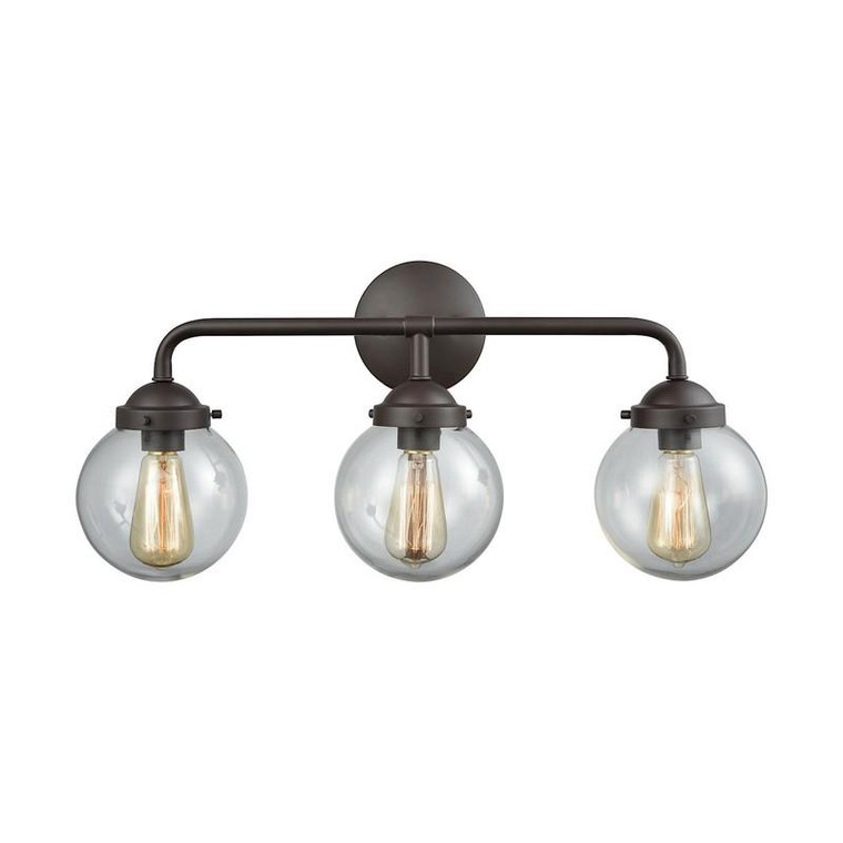 Beckett 3 Light Bath In Oil Rubbed Bronze And Clear Glass CN129311