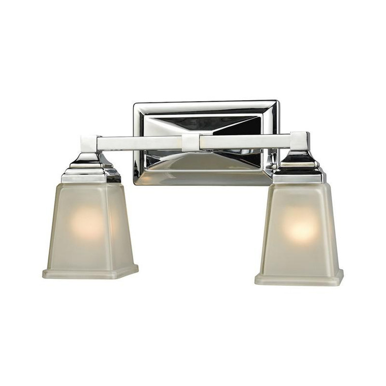 Sinclair 2 Light Bath In Polished Chrome With Frosted Glass CN573212