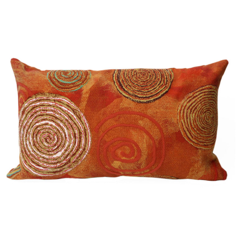 Visions Iii Graffiti Swirl Indoor/Outdoor Pillow Warm 12"X20"