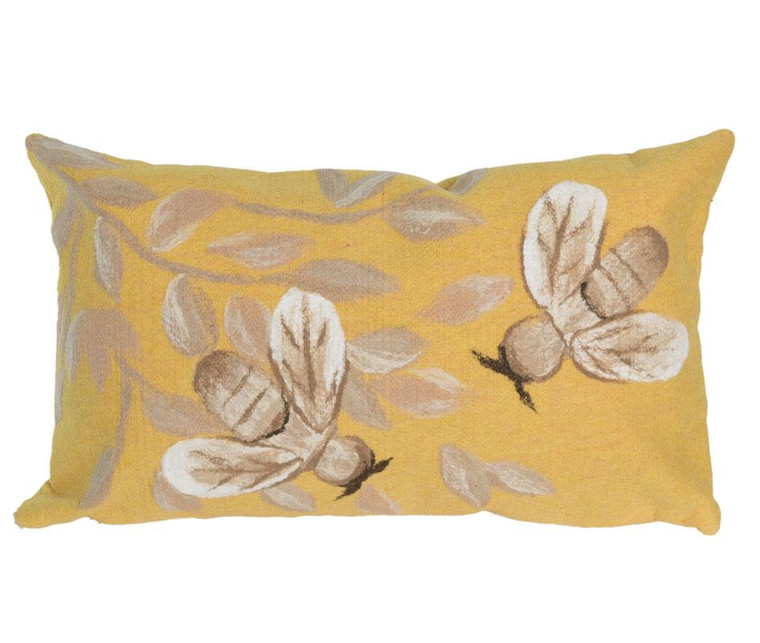 Visions Iii Bees Indoor/Outdoor Pillow Honey 12"X20" 7SC1S431809