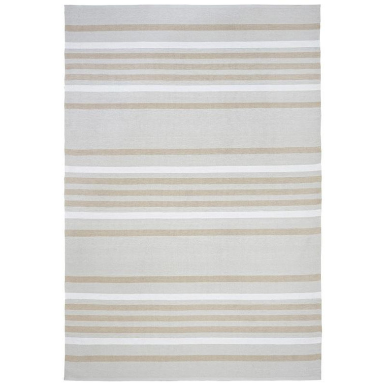 Plaza Stripe Indoor/Outdoor Rug Neutral 24"X7'6" PLAR8785812