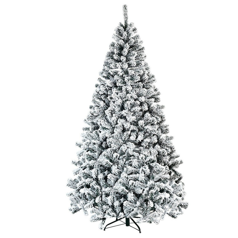7.5 Ft Snow Flocked Hinged Artificial Christmas Tree