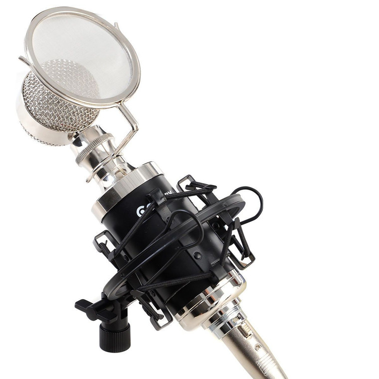 Professional Studio Recording Condenser Microphone W/ Shock Mount EP22261 - (Pack Of 2)
