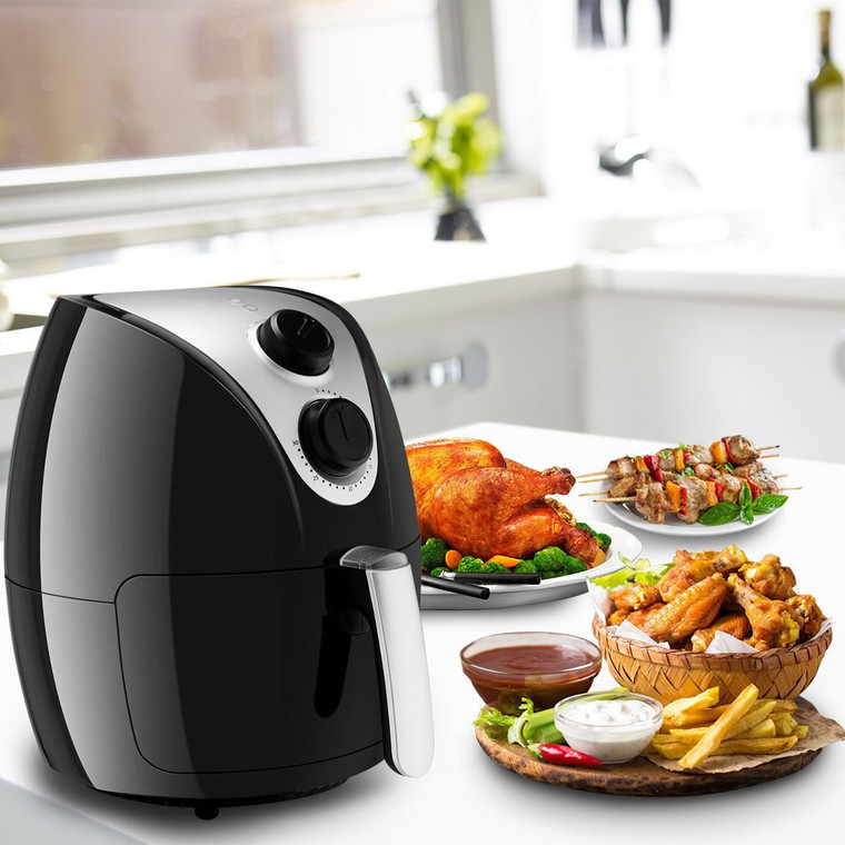 1500W Electric Air Fryer Cooker With Rapid Air Circulation System Low-Fat-Black EP22270BK