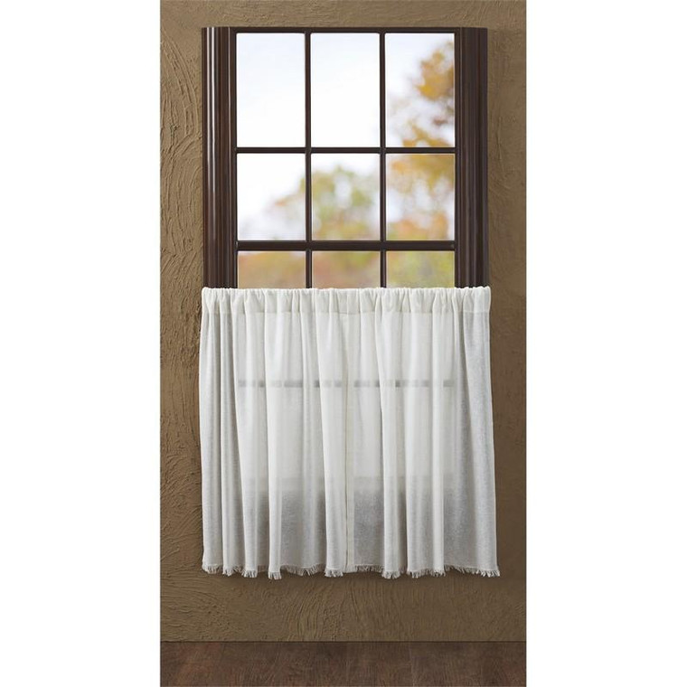 Tobacco Cloth Antique White Tier Fringed Set Of 2 L36Xw36 10763