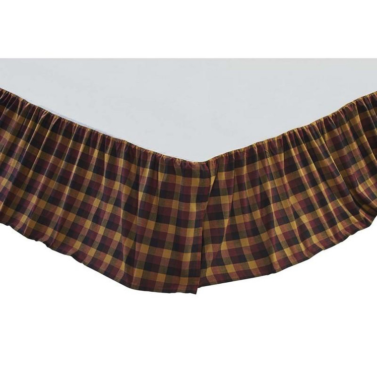Heritage Farms Primitive Check King Bed Skirt 78X80X16 38001