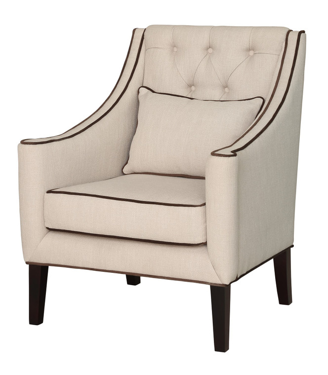 CVFZ-X-R1789 Button Tufted Linen Lounge Chair