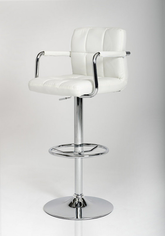 Modrest Lana White Eco-Leather Contemporary Barstool VGCBT1177-WHT By VIG Furniture