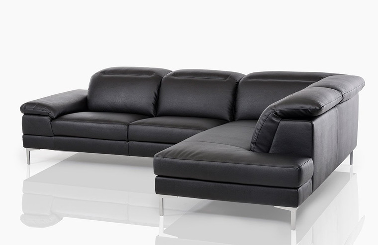 Divani Casa Carnation - Modern Black Eco-Leather Sectional Sofa By VIG Furniture
