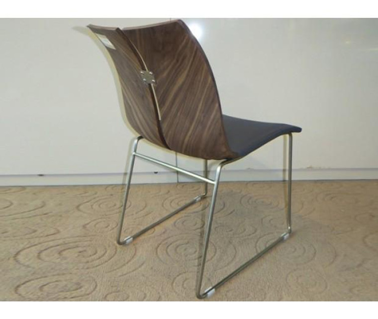 Lauren Dining Chair - Black Leatherette Set of 2 DC1191-WLT-BLK