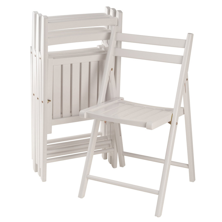 Winsome Robin 4-Piece Folding Chair Set - White 10415