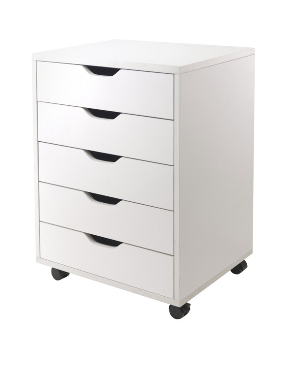 Winsome Halifax Cabinet For Closet / Office, 5 Drawers, White 10519