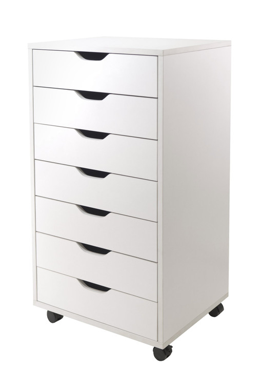 Winsome Halifax Cabinet For Closet / Office, 7 Drawers, White 10792