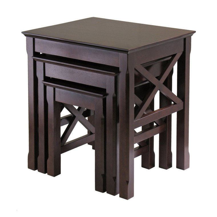 Winsome Xola 3 Piece Nesting Table - Cappuccino 40333