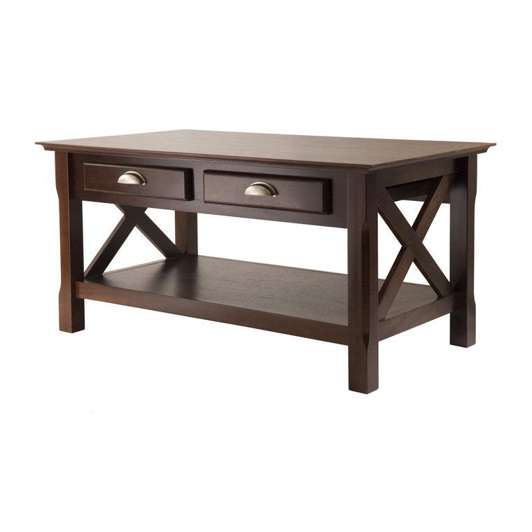 Winsome Xola Coffee Table With 2 Drawers - Cappuccino 40538