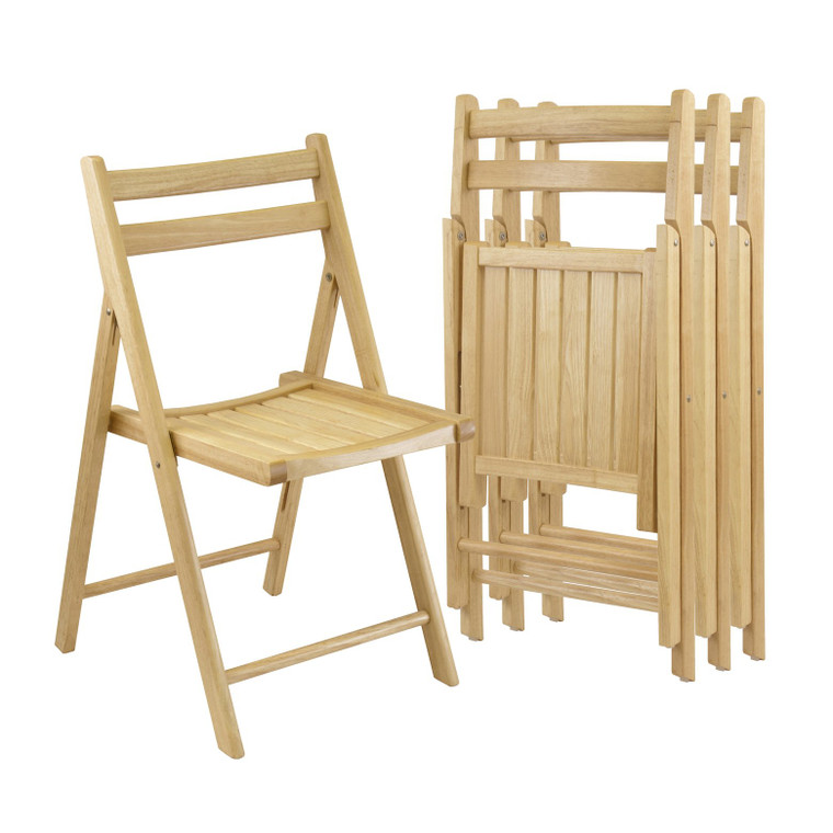 Winsome Robin 4-Piece Folding Chair Set - Natural 89430