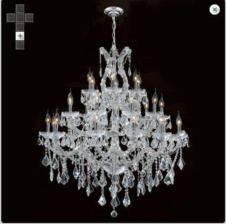 Maria Theresa 28 Light Gold Crystal Chandelier 3 Tier W83003G38