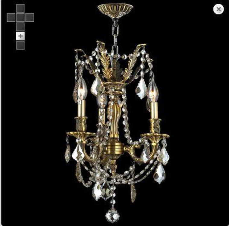 Windsor 3 Lightgold Crystal Chandelier W83302FG13-CL