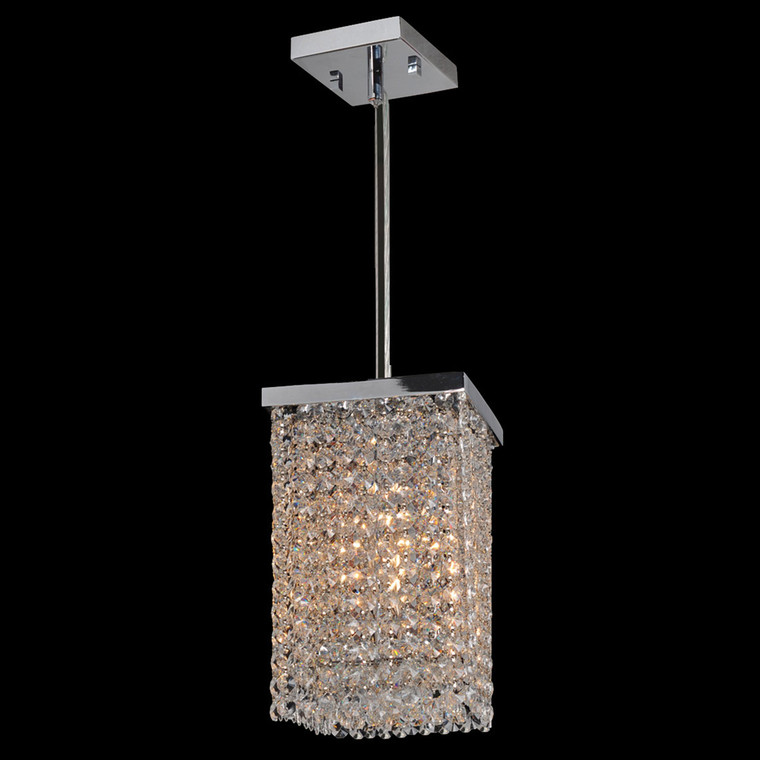 Prism 1 Light Chrome Crystal Mini Pendant Light W83725C6