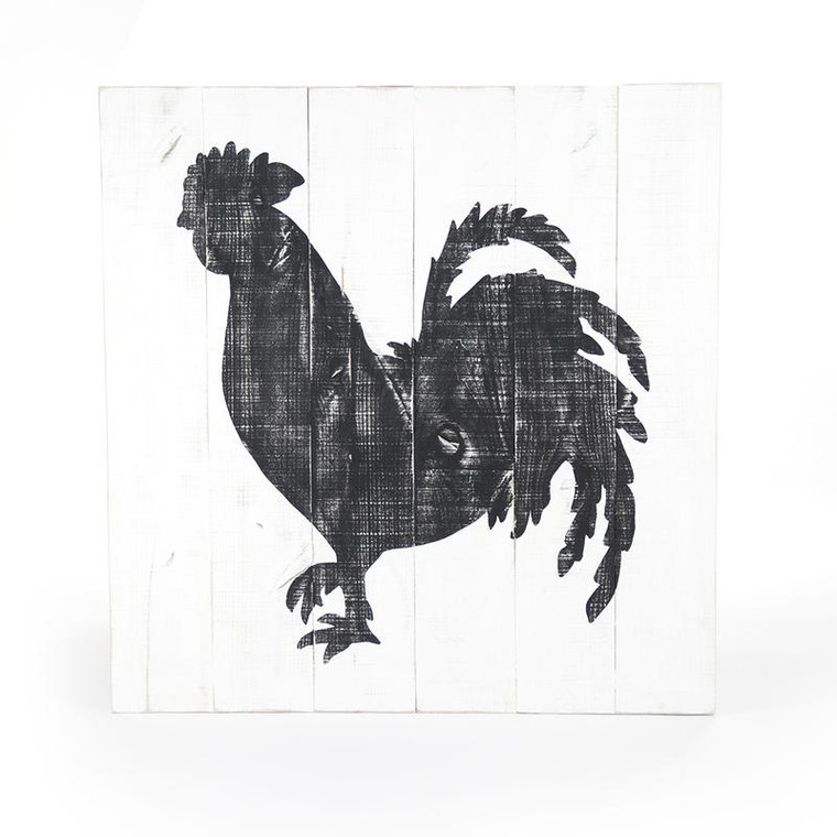 Zentique White 4Ft Single Panel Rooster Wall D