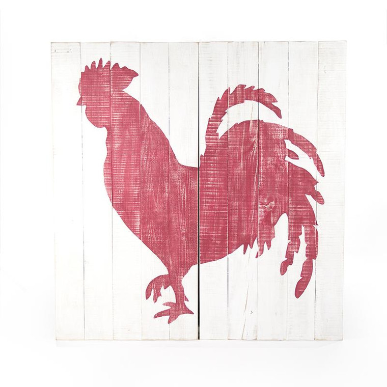 Zentique Pink 5Ft 2 Panel Rooster Wall D