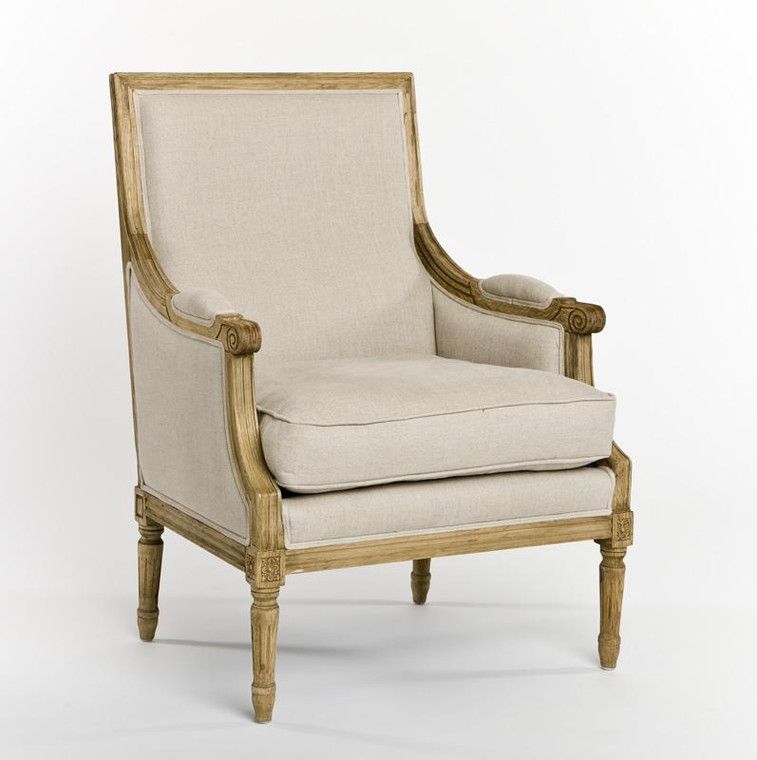 Zentique Louis Club Chair - Natural Oak - B007 E255 A003
