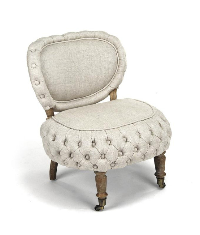 Zentique Sylvie Cream Tufted Chair - TH048 E272 A015-A