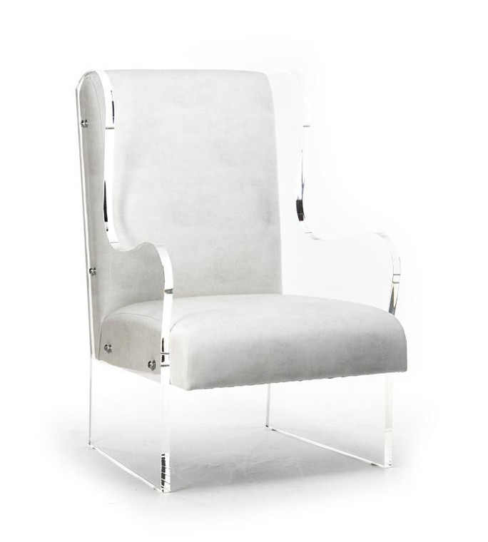 Zentique Acrylic Wingback Chair - ZF010