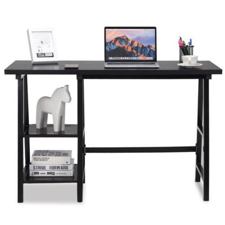 Modern Writing Laptop Trestle Computer Desk With Shelf HW59334