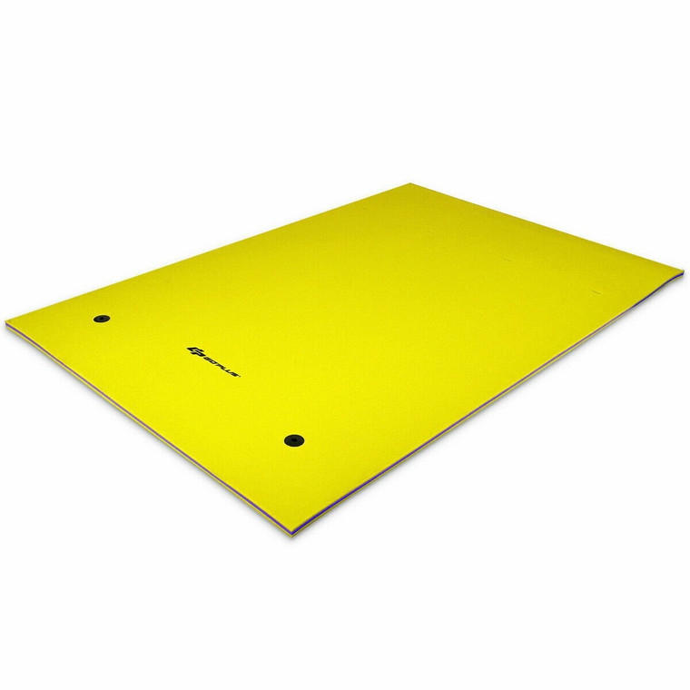 9' X 6' 3 Layer Floating Oasis Water Pad Foam Mat -Yellow OP3819YE