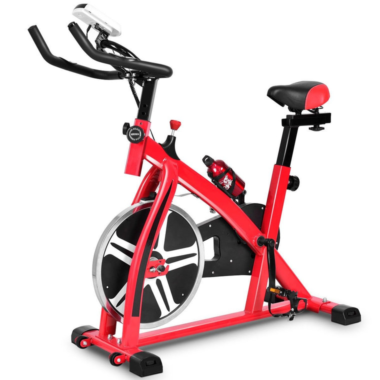 Adjustable Exercise Bicycle Cycling Cardio Fitness With 18 Lbs Flywheel SP35699