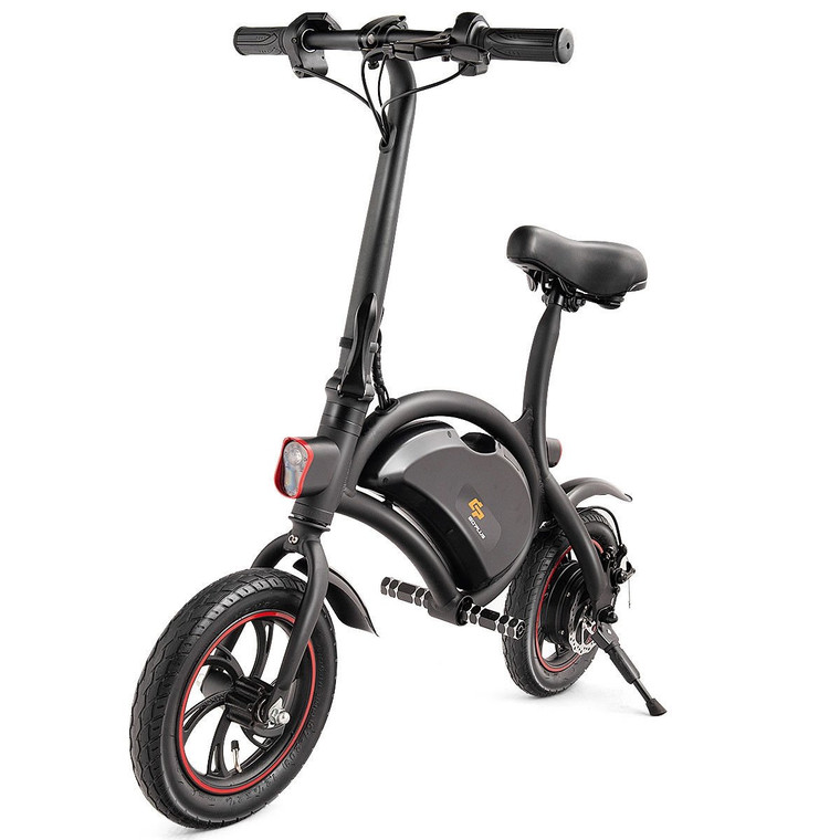 12" 350W Portable Folding Electric Bike Ebike Cruise Control W/ Headlight App SP36264