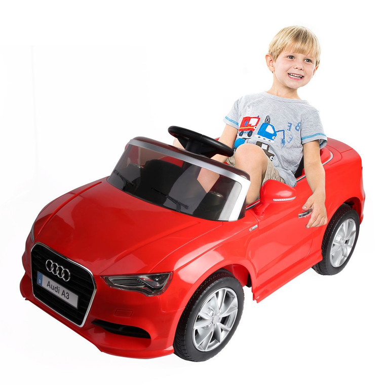 12V Audi A3 Licensed Rc Kids Ride On Car Electric Remote Control Led Light Music-Red TY543684RE
