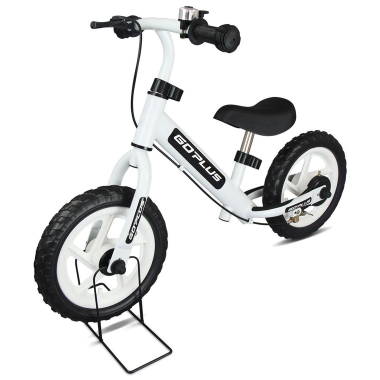 12" Four Colors Kids Balance Bike Scooter With Brakes And Bell-White TY571746WH