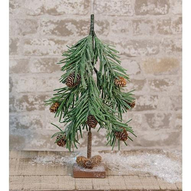 Snowy Douglas Mini Fir Tree 16" FISB75011 By CWI Gifts