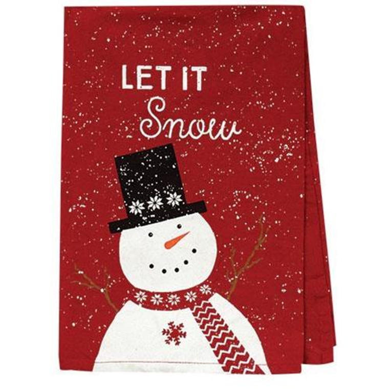 Let It Snow Dish Towel G103883 By CWI Gifts