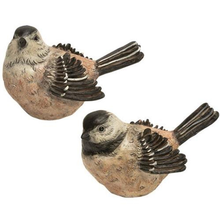Resin Brown Bird 2 Asstd. (Pack Of 2) G13096 By CWI Gifts