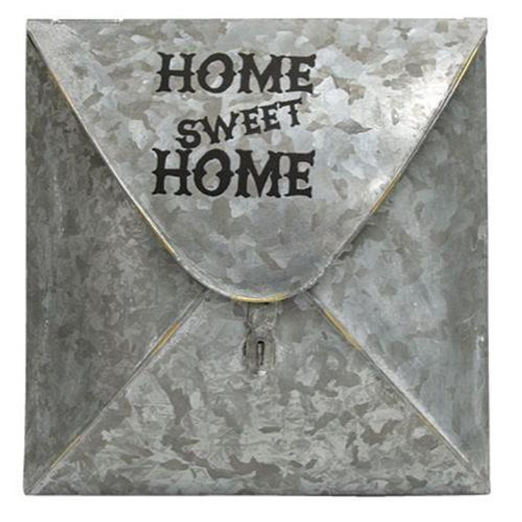 *Home Sweet Home Galvanized Envelope Post Box G13453 By CWI Gifts