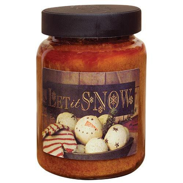 Let It Snow Jar Candle Buttered Maple Syrup 26Oz G26010 By CWI Gifts