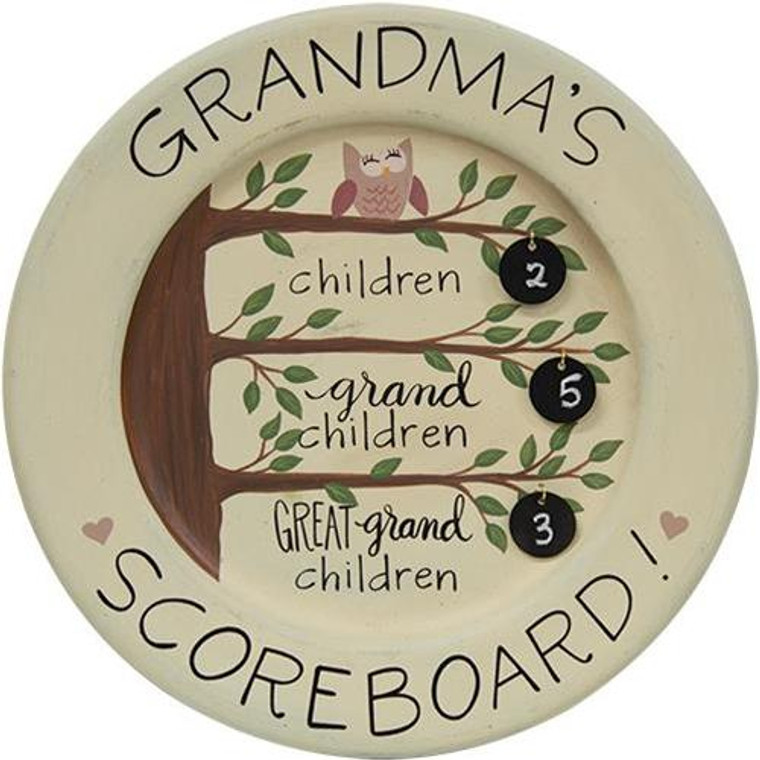 *Grandma'S Scoreboard Plate G34756 By CWI Gifts