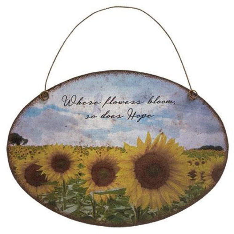 Sunflower Metal Wall Hanger G90627 By CWI Gifts