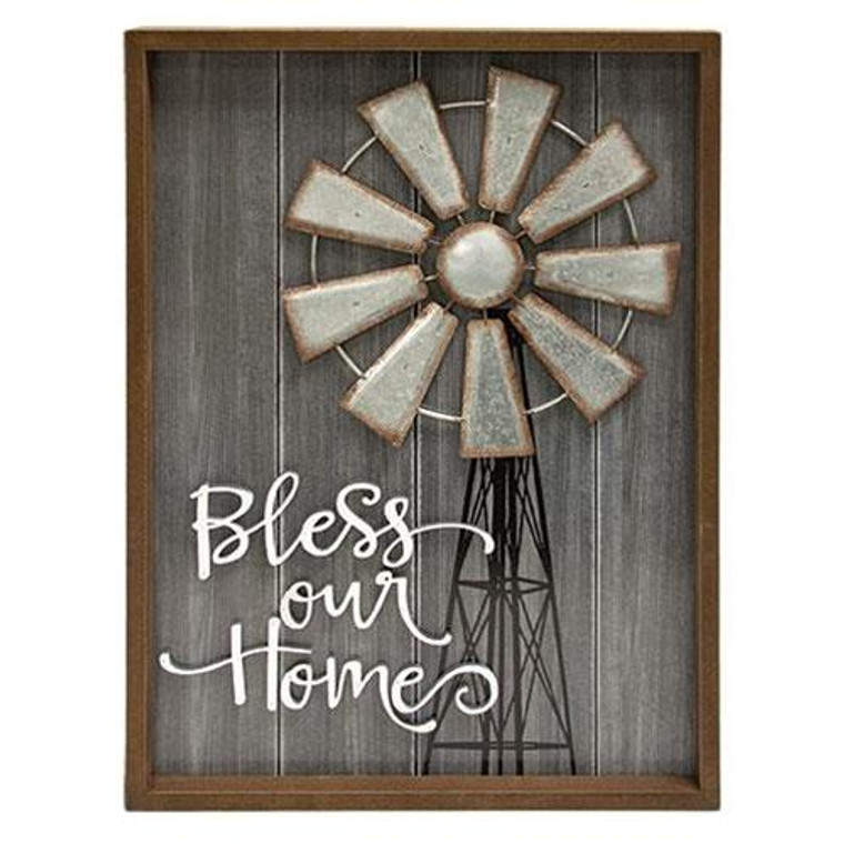 *Bless Our Home Windmill Wall Sign G90709 By CWI Gifts
