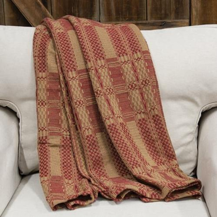 Cranberry/Tan Throw GCT64T By CWI Gifts
