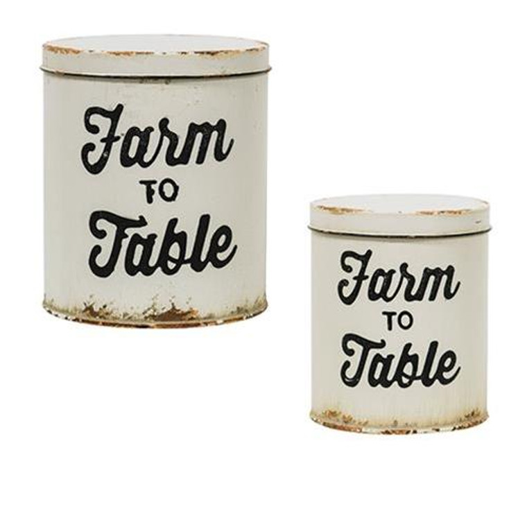 2/Set Farm To Table Canisters GHDY18003 By CWI Gifts